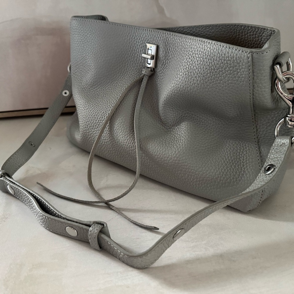 Rebecca Minkoff Darren East/West Leather Shoulder Bag in Dove Gray - Picture 16 of 16